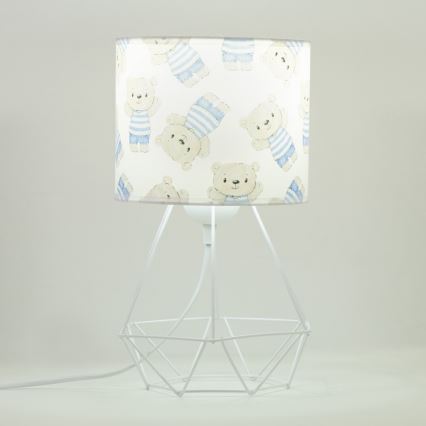 Vaikiška stalinė lempa KIDS ROOM 1xE27/60W/230V Ø 18 cm meškiukas