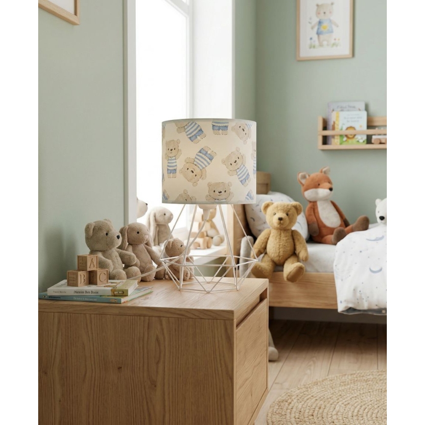 Vaikiška stalinė lempa KIDS ROOM 1xE27/60W/230V Ø 18 cm meškiukas
