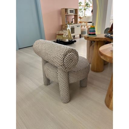 Vaikiškas fotelis MAVI, smėlio/juodos spalvos