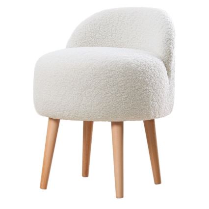 Vaikiškas fotelis MIKI, skersmuo 46 cm, baltas