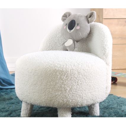 Vaikiškas fotelis PIXI, skersmuo 46 cm, baltas