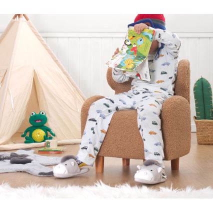 Vaikiškas fotelis TOBI, rudos spalvos