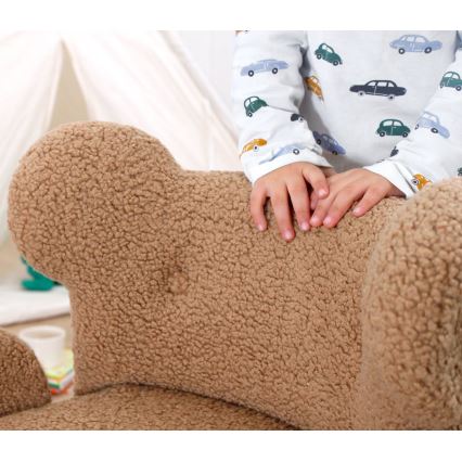 Vaikiškas fotelis TOBI, rudos spalvos