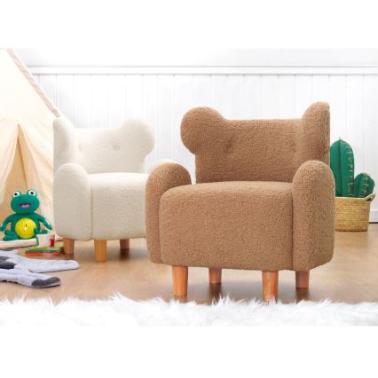 Vaikiškas fotelis TOBI, rudos spalvos