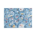 Vaikiškas kilimas STELLA STREETS 100x150 cm mėlynas/miestas