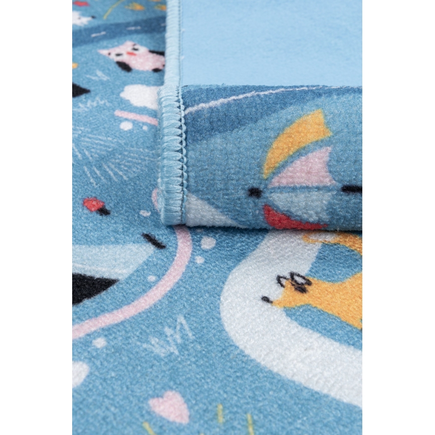 Vaikiškas kilimas STELLA STREETS 100x150 cm mėlynas/miestas