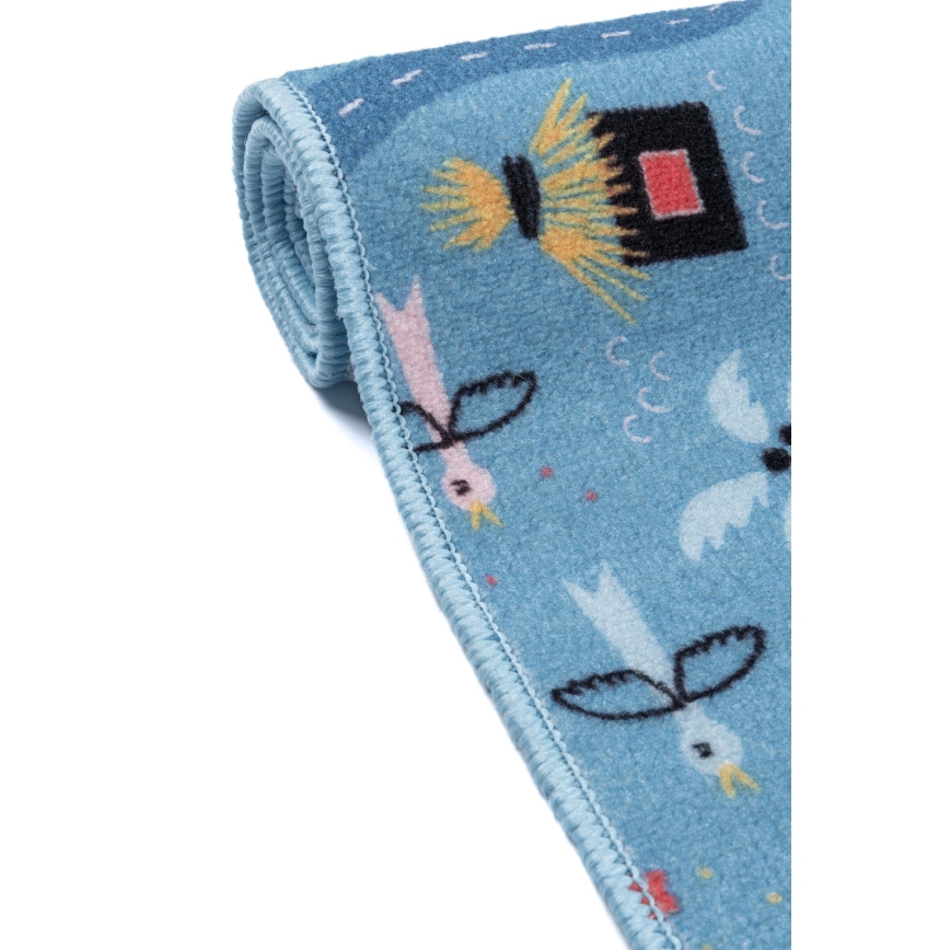 Vaikiškas kilimas STELLA STREETS 100x150 cm mėlynas/miestas