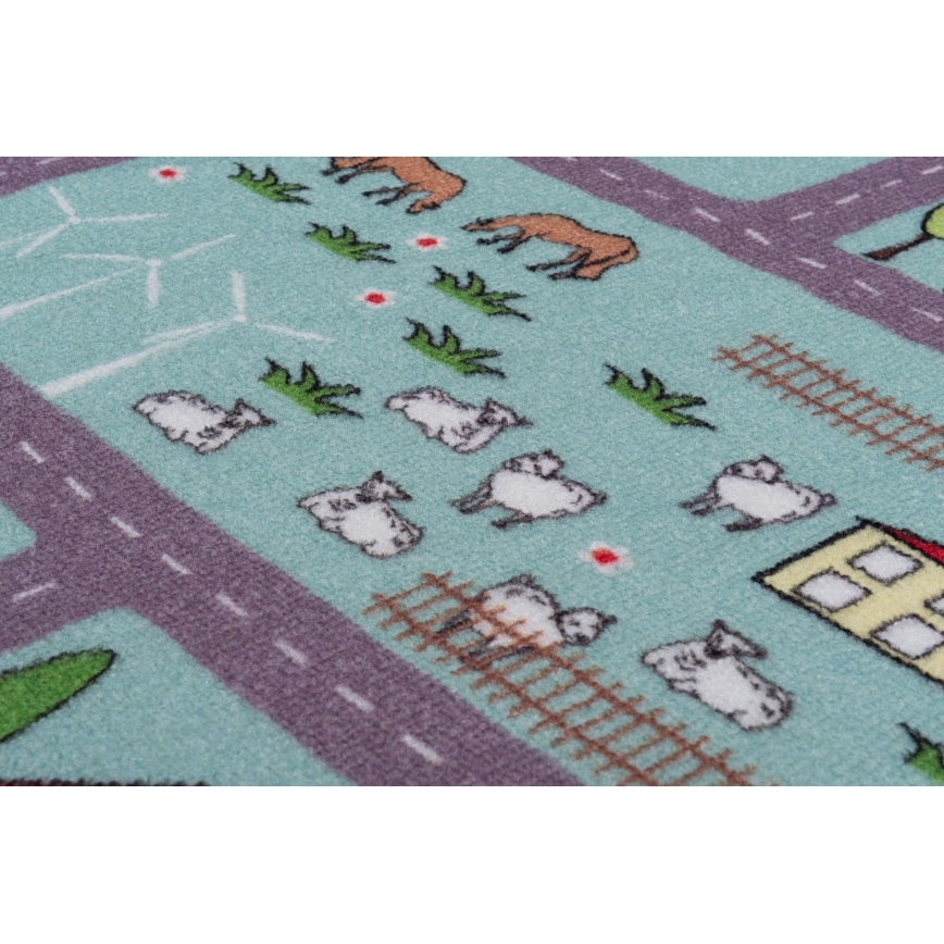 Vaikiškas kilimas STELLA STREETS 100x150 cm turkio/miestas