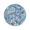 Vaikiškas kilimas STELLA STREETS 120 cm mėlynas/miestas