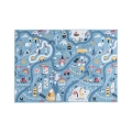 Vaikiškas kilimas STELLA STREETS 120x170 cm mėlynas/miestas