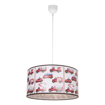 Vaikiškas liustras KIDS ROOM – ugniagesių motyvas, 1xE27/60W/230V, skersmuo 40 cm