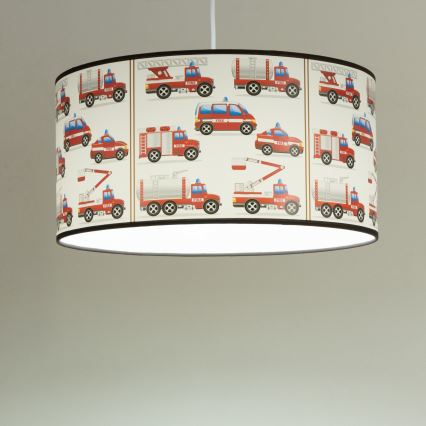 Vaikiškas liustras KIDS ROOM – ugniagesių motyvas, 1xE27/60W/230V, skersmuo 40 cm