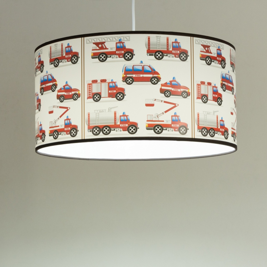 Vaikiškas liustras KIDS ROOM – ugniagesių motyvas, 1xE27/60W/230V, skersmuo 40 cm