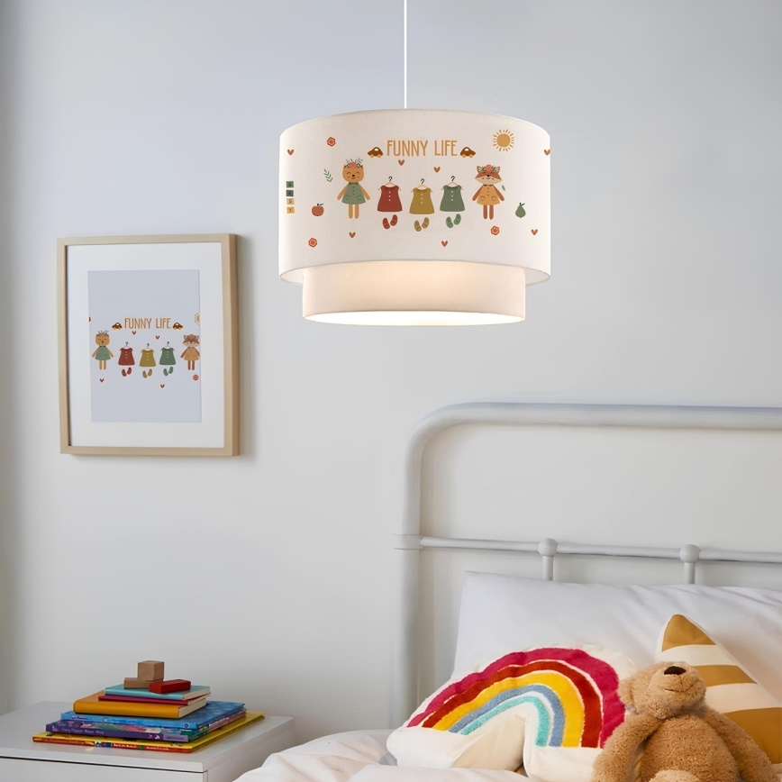 Vaikiškas lubinis šviestuvas CANDY 1xE27/40W/230V baltas/įvairiaspalvis