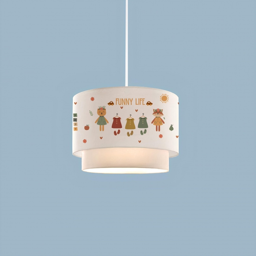 Vaikiškas lubinis šviestuvas CANDY 1xE27/40W/230V baltas/įvairiaspalvis