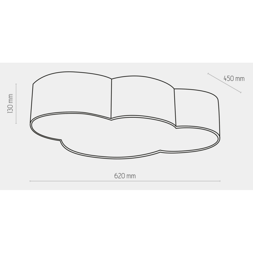 Vaikiškas lubinis šviestuvas CLOUD 4xE27/15W/230V baltas