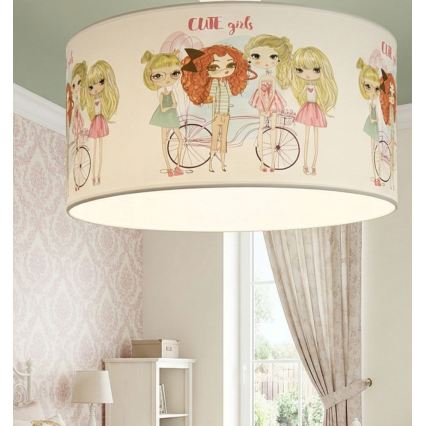 Vaikiškas lubinis šviestuvas GIRLS VIBES 1xE27/60W/230V skers. 40 cm mergaitėms