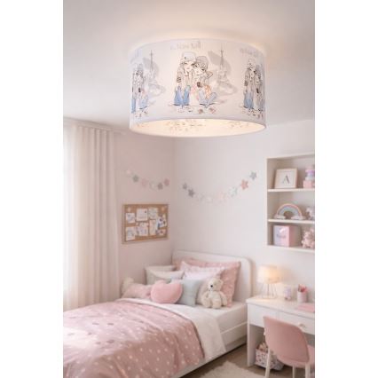 Vaikiškas lubinis šviestuvas GIRLS VIBES 1xE27/60W/230V skersmuo 40 cm Paris