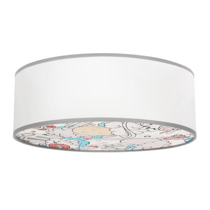 Vaikiškas lubinis šviestuvas KIDDY 2xE27/40W/230V balta/smėlio spalva