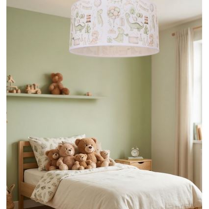 Vaikiškas lubinis šviestuvas KIDS ROOM 1xE27/60W/230V skersmuo 40 cm dinozauras