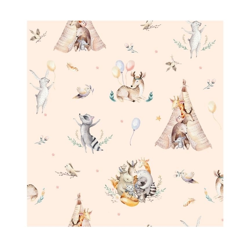 Vaikiškas lubinis šviestuvas KIDS ROOM, 1xE27/60W/230V, skersmuo 40 cm, gyvūnėliai