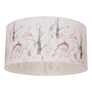 Vaikiškas lubinis šviestuvas KIDS ROOM 1xE27/60W/230V, skersmuo 40 cm – su gyvūnėlių motyvais