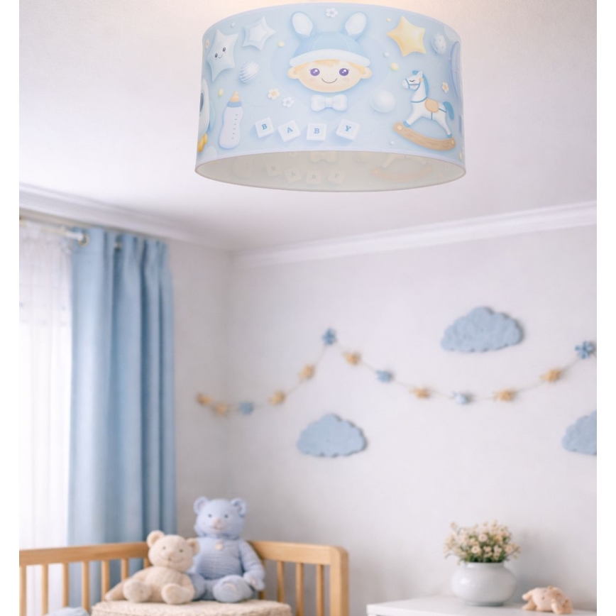 Vaikiškas lubinis šviestuvas KIDS ROOM 1xE27/60W/230V Ø 40 cm kosmonautas