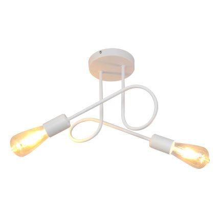 Vaikiškas paviršinis šviestuvas OXFORD 2xE27/15W/230V baltas