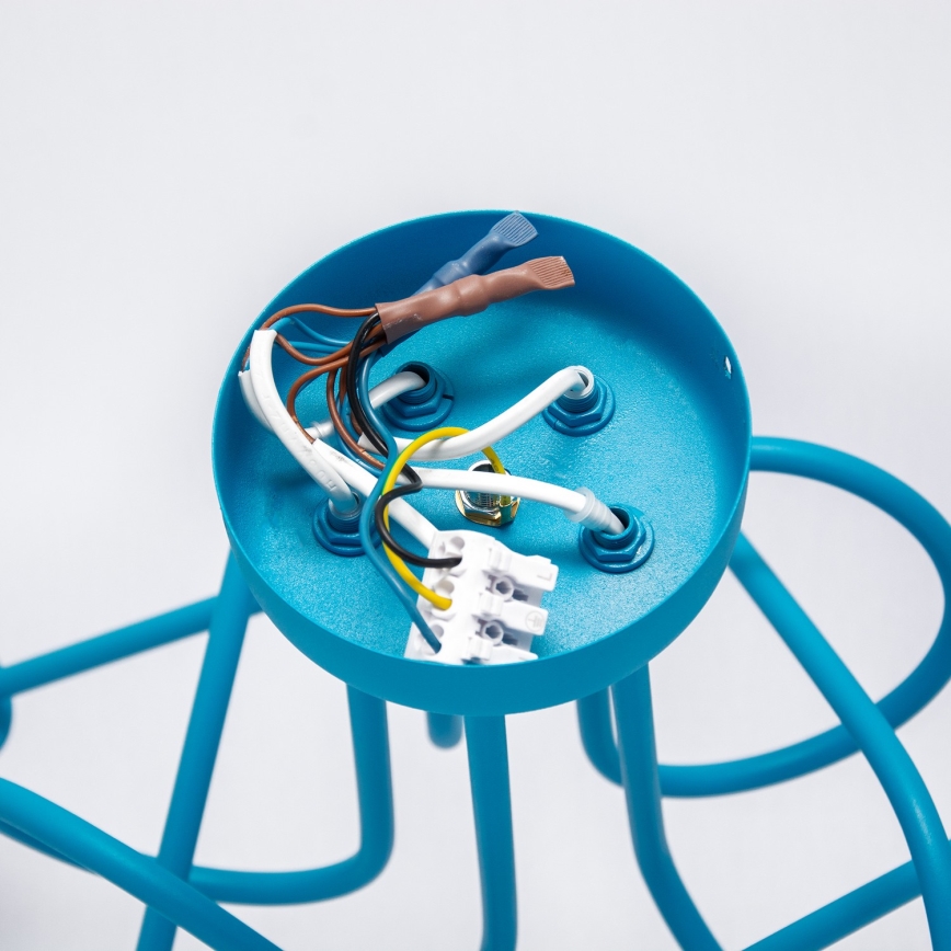 Vaikiškas paviršinis šviestuvas OXFORD 5xE27/15W/230V mėlynas