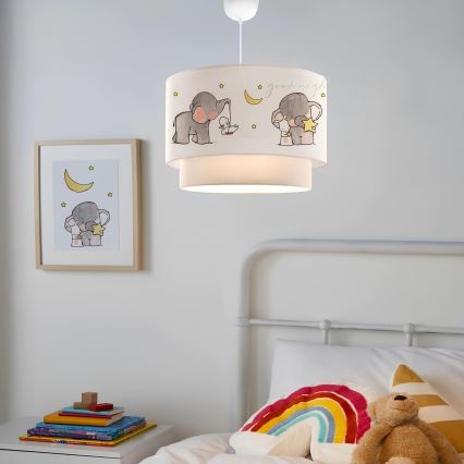 Vaikiškas lubų šviestuvas CANDY 1xE27/40W/230V baltas/pilkas