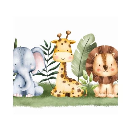 Vaikiškas lubų šviestuvas KIDS ROOM 1xE27/60W/230V, skersmuo 40 cm, džiunglių motyvas