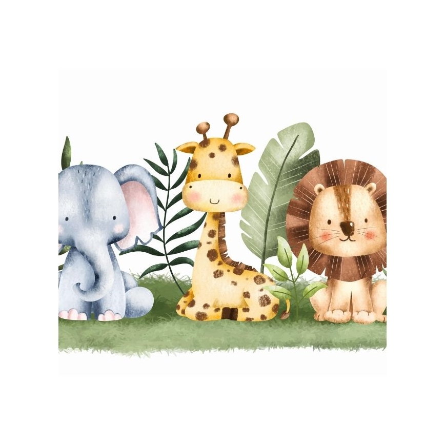 Vaikiškas lubų šviestuvas KIDS ROOM 1xE27/60W/230V, skersmuo 40 cm, džiunglių motyvas