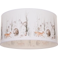 Vaikiškas lubų šviestuvas KIDS ROOM 1xE27/60W/230V, skersmuo 40 cm, su žaismingais gyvūnėliais