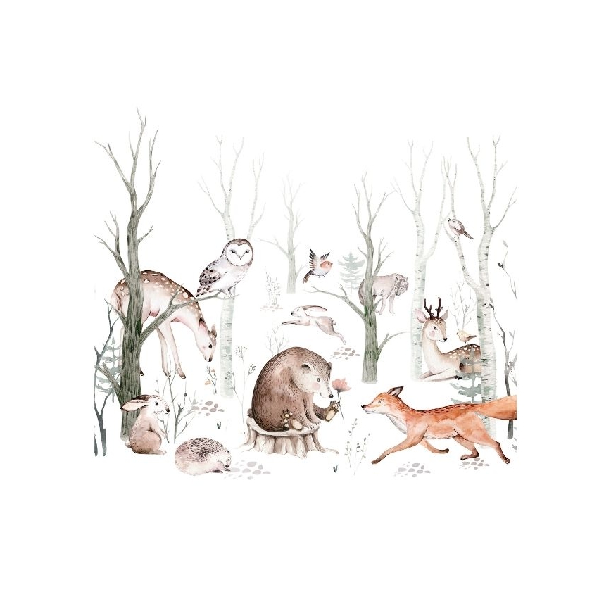 Vaikiškas lubų šviestuvas KIDS ROOM 1xE27/60W/230V, skersmuo 40 cm, su žaismingais gyvūnėliais