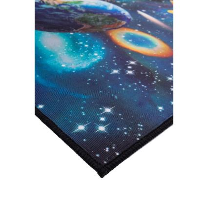 Vaikiškas neslystantis kilimas PRINT 3D 120x160 cm planetos/įvairiaspalvis