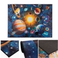 Vaikiškas neslystantis kilimas PRINT 3D 80x150 cm planetos/įvairiaspalvis