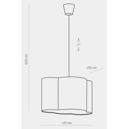 Vaikiškas pakabinamas sietynas CLOUD 1xE27/25W/230V mėlynas