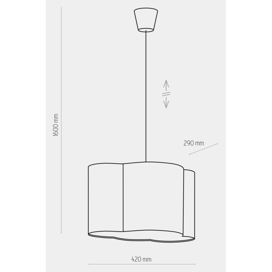 Vaikiškas pakabinamas sietynas CLOUD 1xE27/25W/230V mėlynas