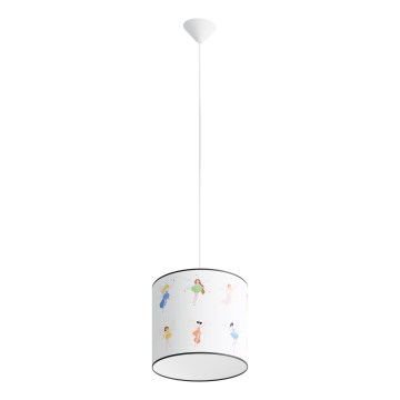 Vaikiškas pakabinamas sietynas FAIRY 1xE27/15W/230V diametras 30 cm fėja