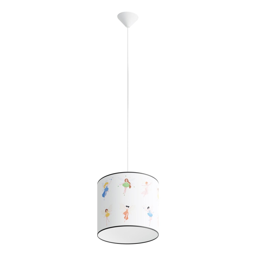 Vaikiškas pakabinamas sietynas FAIRY 1xE27/15W/230V diametras 30 cm fėja