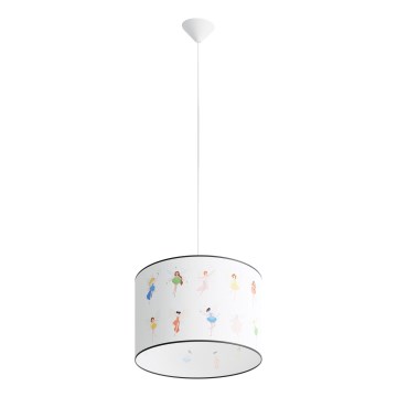 Vaikiškas pakabinamas sietynas FAIRY 1xE27/15W/230V diametras 40 cm fėja