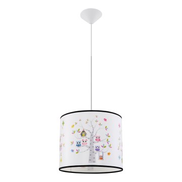 Vaikiškas pakabinamas sietynas OWLS 1xE27/15W/230V diametras 30 cm pelėdos