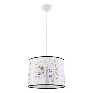 Vaikiškas pakabinamas sietynas OWLS 1xE27/15W/230V diametras 40 cm pelėdos