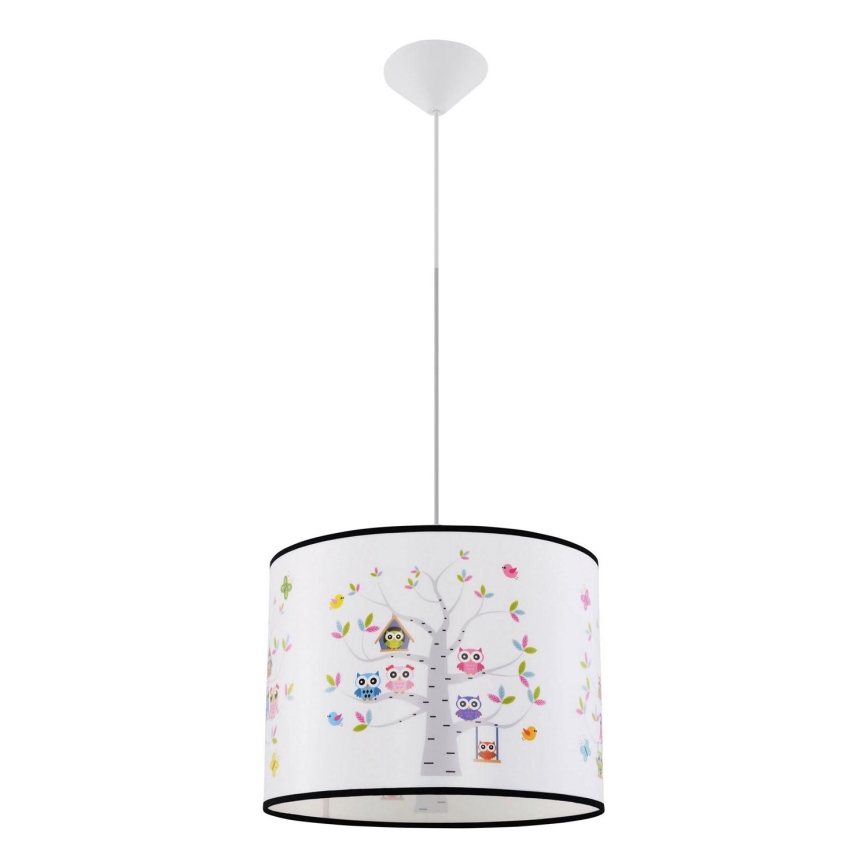 Vaikiškas pakabinamas sietynas OWLS 1xE27/15W/230V diametras 40 cm pelėdos