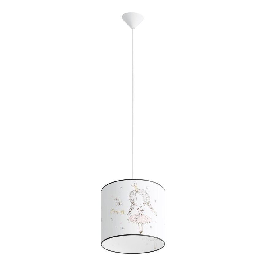 Vaikiškas pakabinamas sietynas PRINCESS 1xE27/15W/230V diametras 30 cm princesė