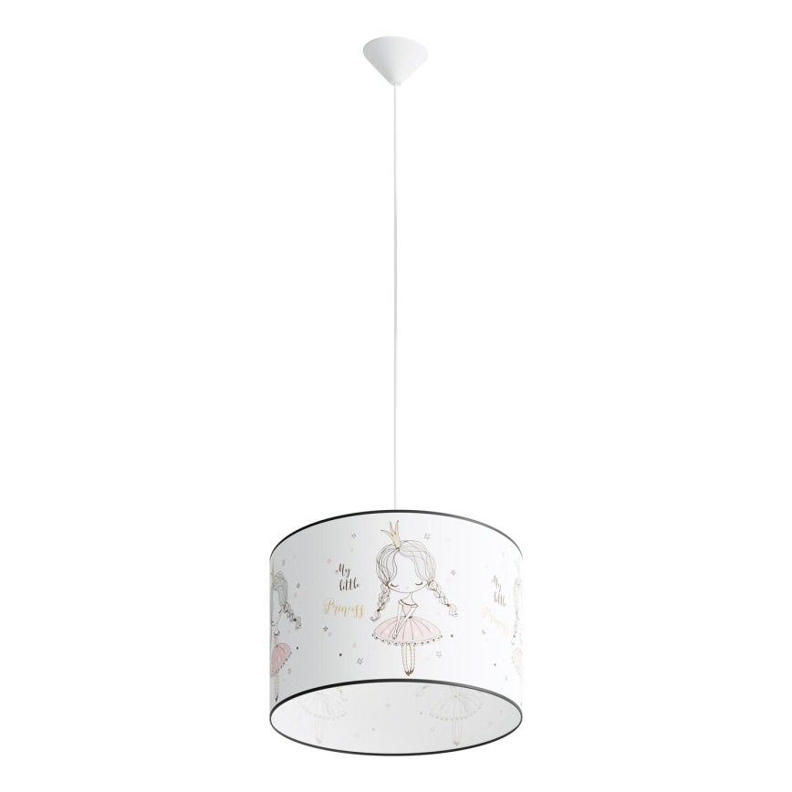 Vaikiškas pakabinamas sietynas PRINCESS 1xE27/15W/230V diametras 40 cm princesė