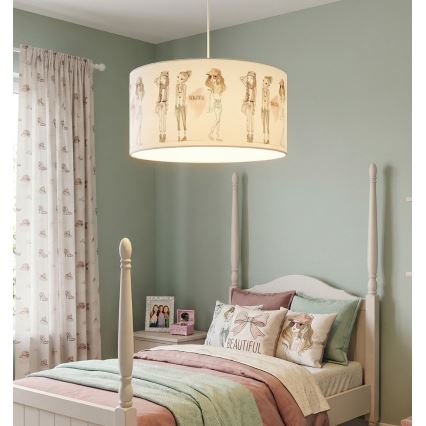 Vaikiškas pakabinamas šviestuvas GIRLS VIBES 1xE27/60W/230V, skersmuo 40 cm, mergaitėms