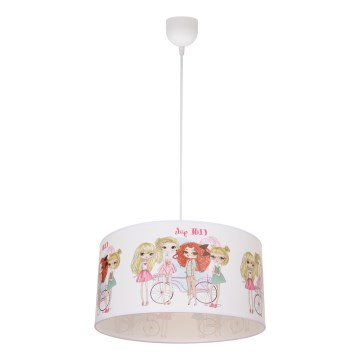 Vaikiškas pakabinamas šviestuvas GIRLS VIBES 1xE27/60W/230V, skersmuo 40 cm — mergaitėms