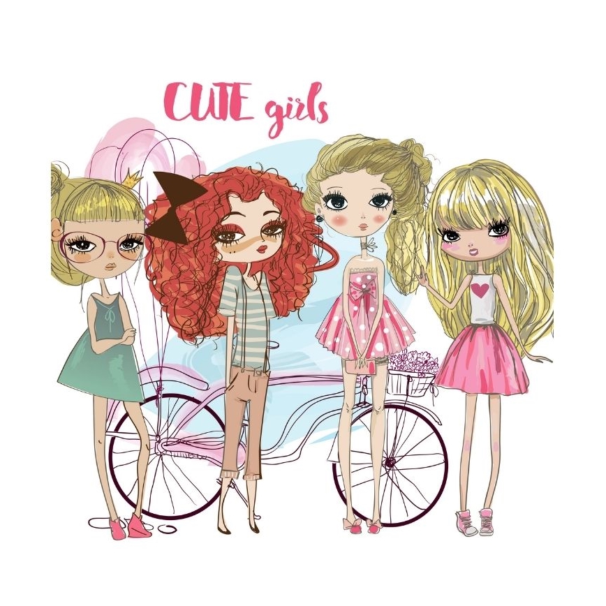 Vaikiškas pakabinamas šviestuvas GIRLS VIBES 1xE27/60W/230V, skersmuo 40 cm — mergaitėms