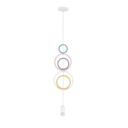 Vaikiškas pakabinamas šviestuvas HOOPS, 1xE27/20W/230V, skersmuo 19 cm, spalvingas